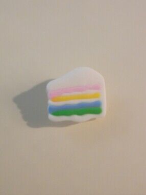 10 for $10 Jibbitz Croc Charm - Slice Of Frosted Cake Multicolored Multilayered
